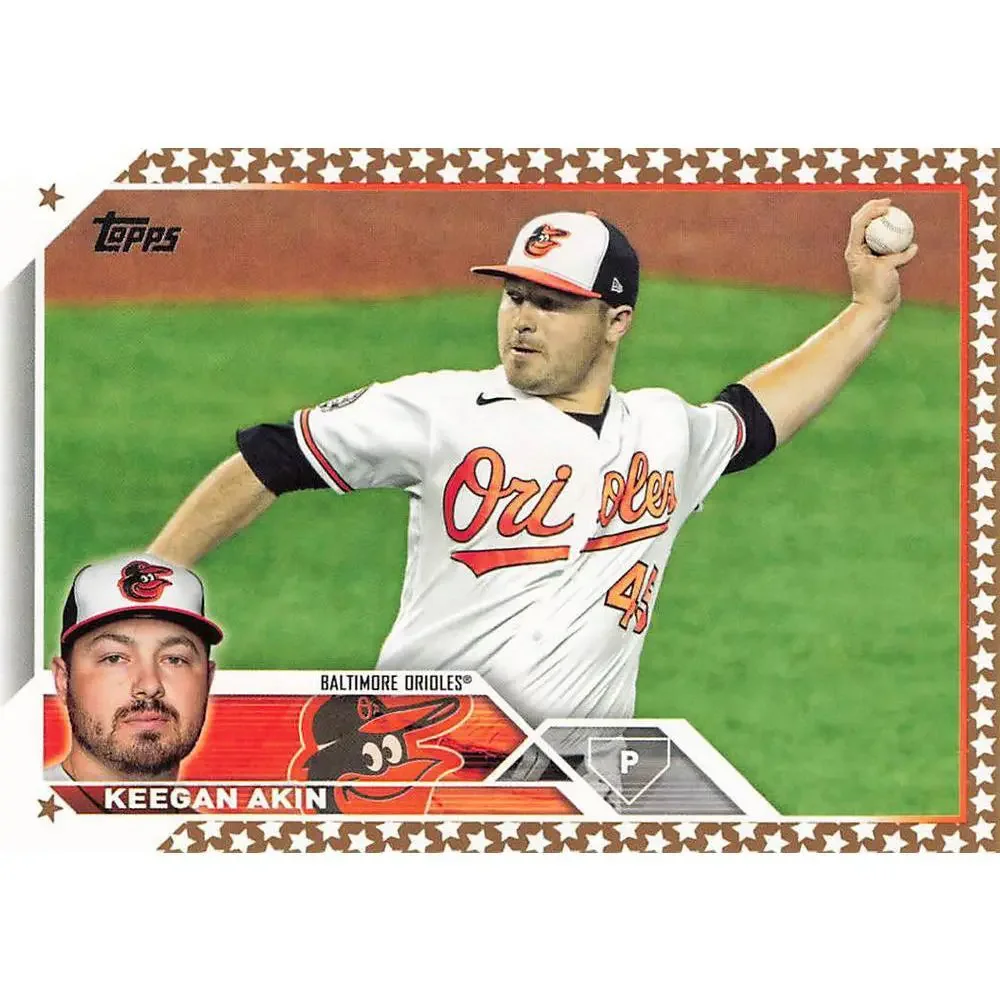 2023 Topps Gold Star Gold Star Keegan Akin #617 Baltimore Orioles